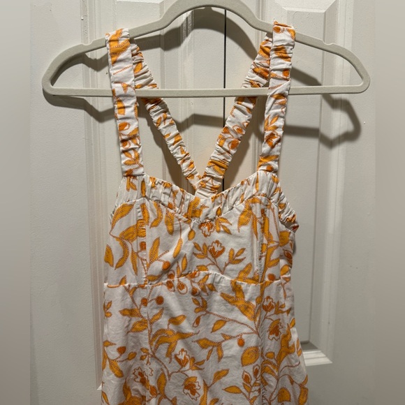 Anthropologie Maeve Sweetheart Mini Floral Dress Yellow, XS - Picture 7 of 13
